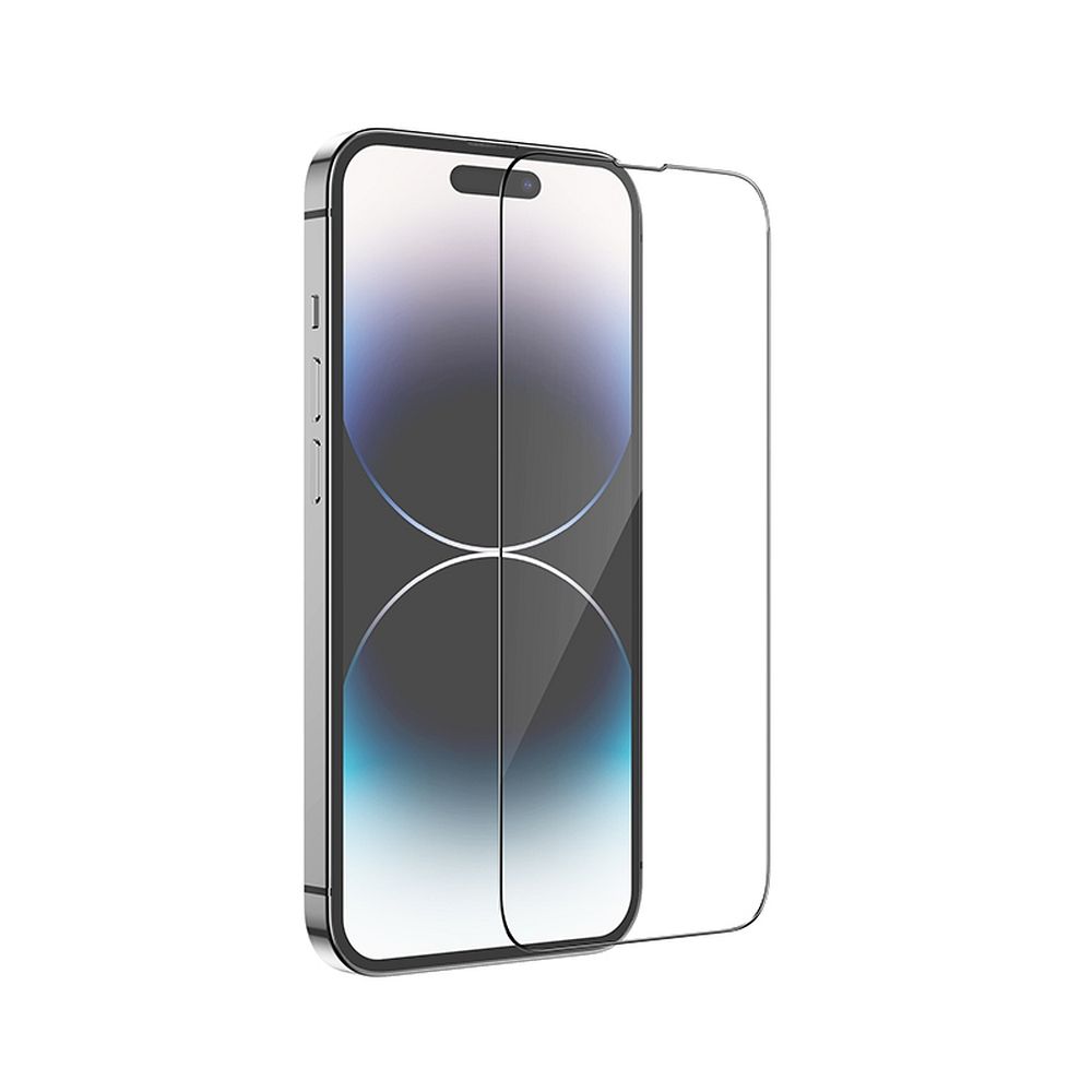 HOCO Screen Protector for Apple iPhone 14 Pro, Tempered Glass, Full Glue, Set of 10 pieces, Black