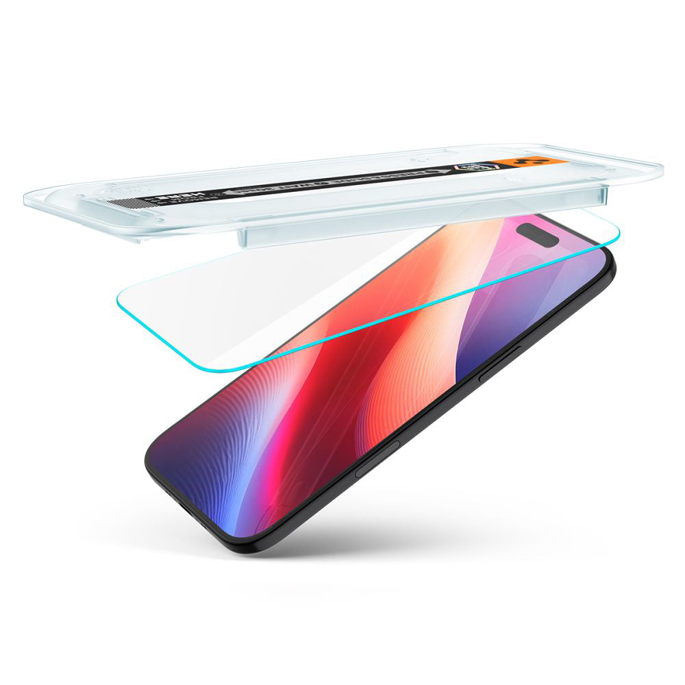 Schutzfolie Spigen GlastR EZ FIT für Apple iPhone 17 Air, gehärtetes Glas, Full Glue, Set mit 2 Stück AGL09861