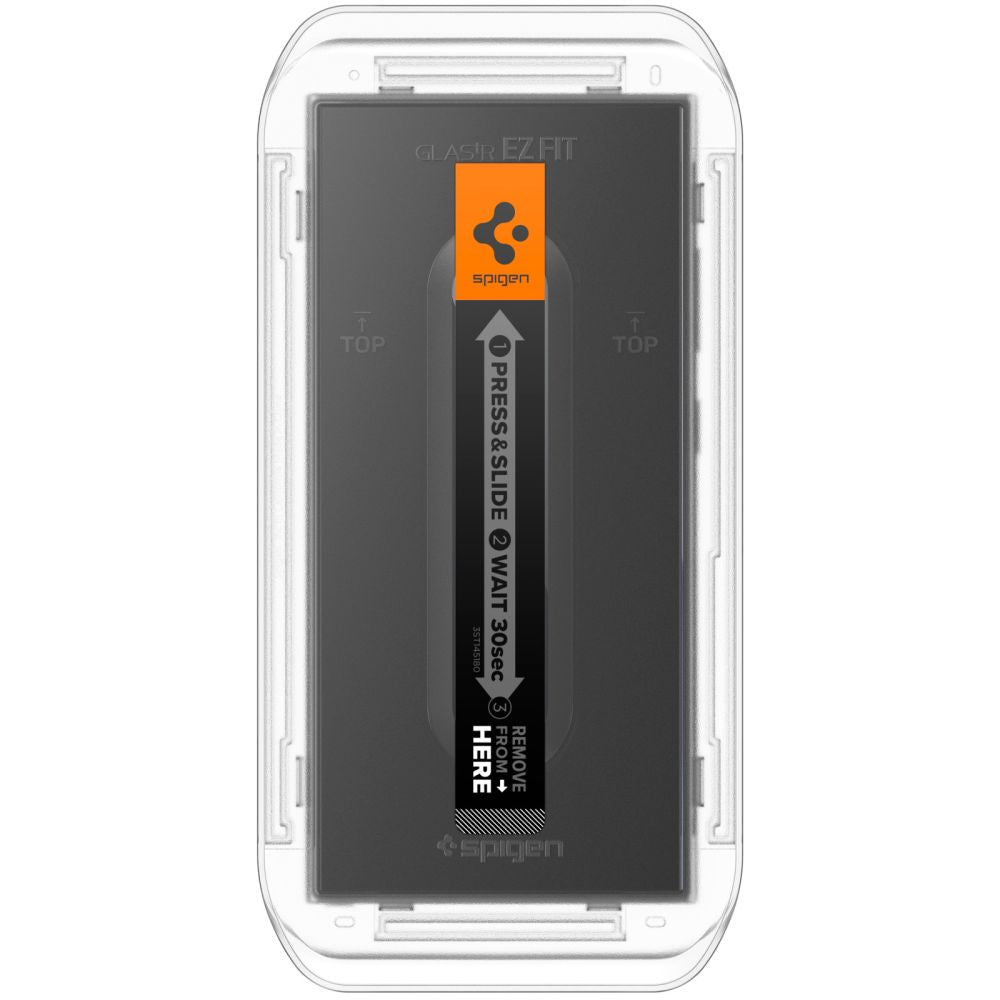 Schutzfolie Spigen GlastR EZ FIT für Samsung Galaxy S24 Ultra S928, Gehärtetes Glas, Vollverklebung, Set 2 Stück AGL07495