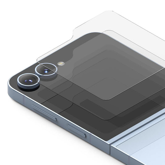Schutzfolie Außenbildschirm Ringke Cover Display für Samsung Galaxy Z Flip6 F741, Gehärtetes Glas, AB Ultra Glue, Set 2 Stück