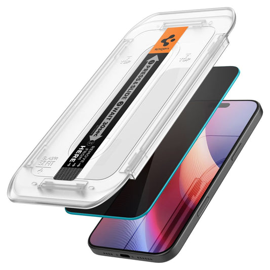 Spigen EZ FIT Displayschutzfolie für Apple iPhone 16 Pro Max, Schutzglas, Vollverklebung, 2.5D AGL07908 AGL07908