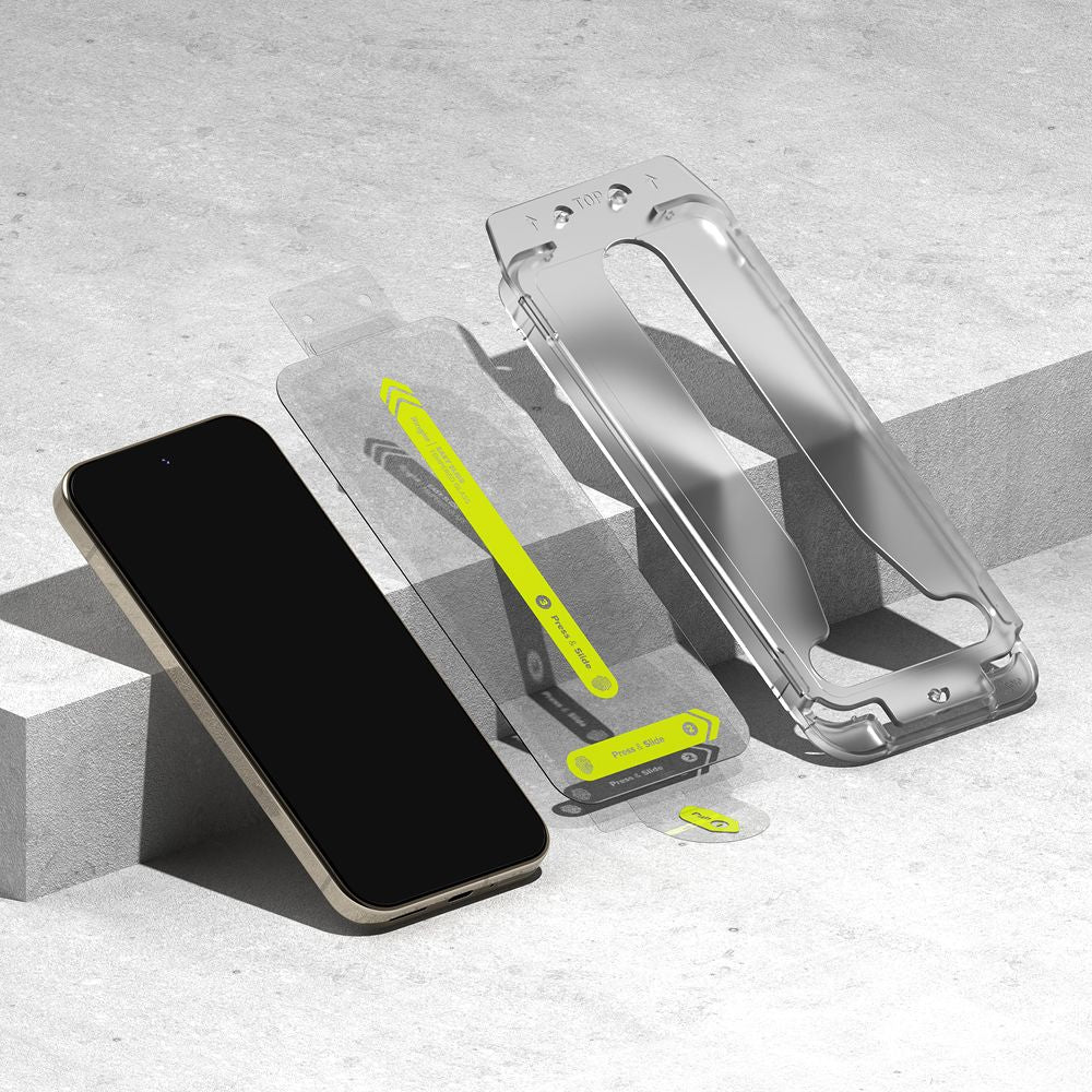 Schutzfolie Ringke Easy Slide für Google Pixel 9 Pro XL, gehärtetes Glas, Vollkleber, Set mit 2 Stück