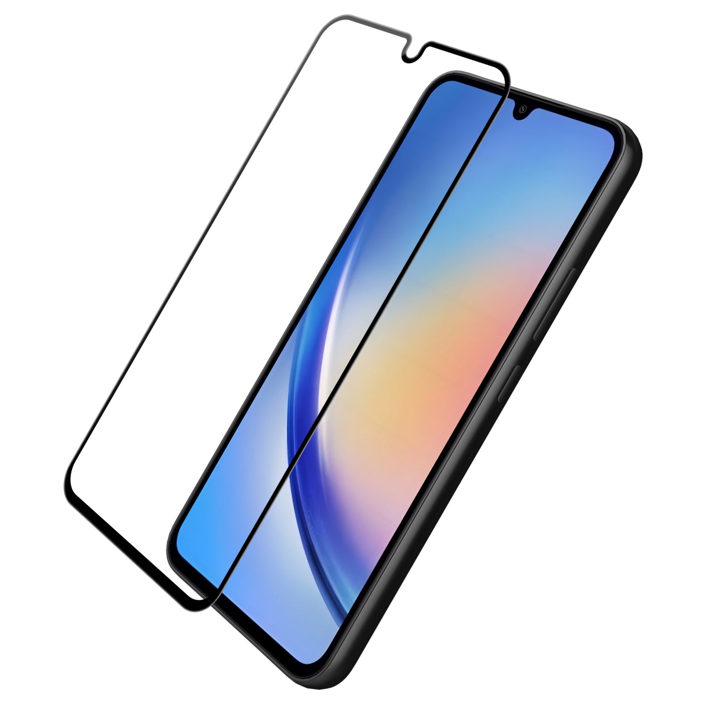 OEM Panzerglas für Samsung Galaxy A34 5G A346 | 9D Full Glue | Schwarz | 9H