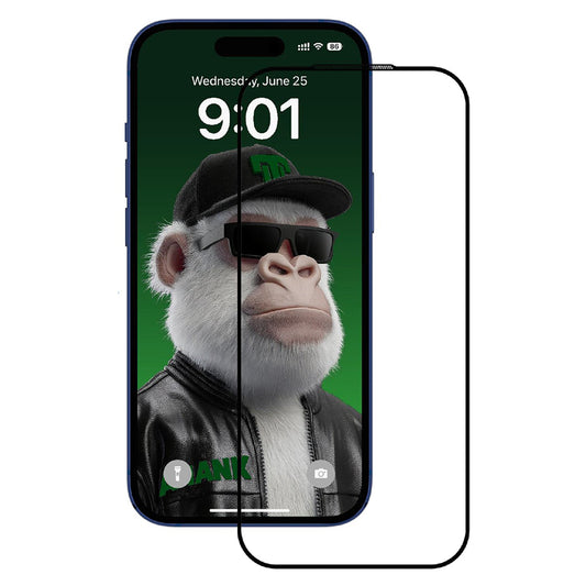 Schutzfolie Anank 10X Reinforced CG für Apple iPhone 17 Pro, Gehärtetes Glas, Full Glue, 2.5D, Schwarz