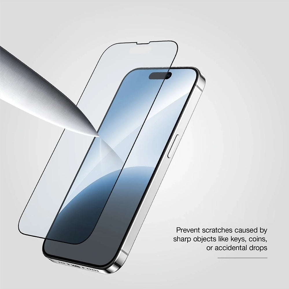 Schutzfolie Anank 10X Reinforced CG für Apple iPhone 17 Pro, Gehärtetes Glas, Full Glue, 2.5D, Schwarz