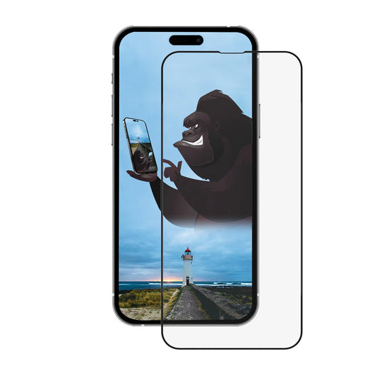 Anank 5X Verstärkte CG Displayschutzfolie für Apple iPhone 15 Pro, Sicherheitsglas, Vollkleber, 2.5D, Schwarz