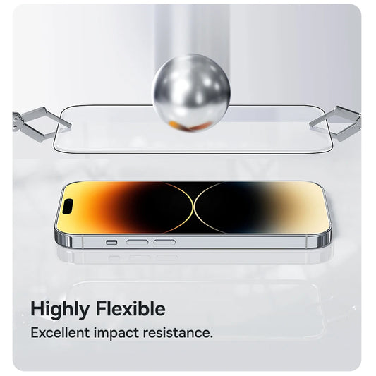 Schutzfolie Anank 5X Reinforced für Apple iPhone 17 Pro, Gehärtetes Glas, Vollverklebung, 2.5D, Schwarz