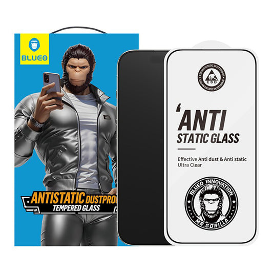 Schutzfolie Blueo Anti-Static HD für Apple iPhone 17 Air, Gehärtetes Glas, Vollverklebung, Schwarz