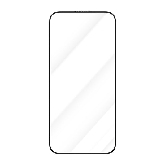 Blueo Crystal Anti-Kratz Schutzfolie für Apple iPhone 16 Pro, gehärtetes Glas, Vollkleber, Schwarz