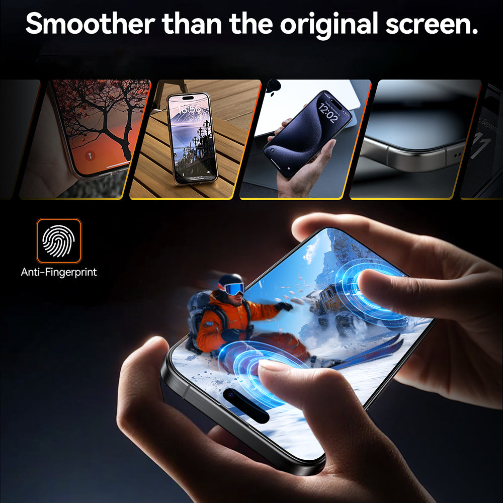 Schutzfolie Torras GlassGo Install Master für Apple iPhone 17, gehärtetes Glas, Full Glue