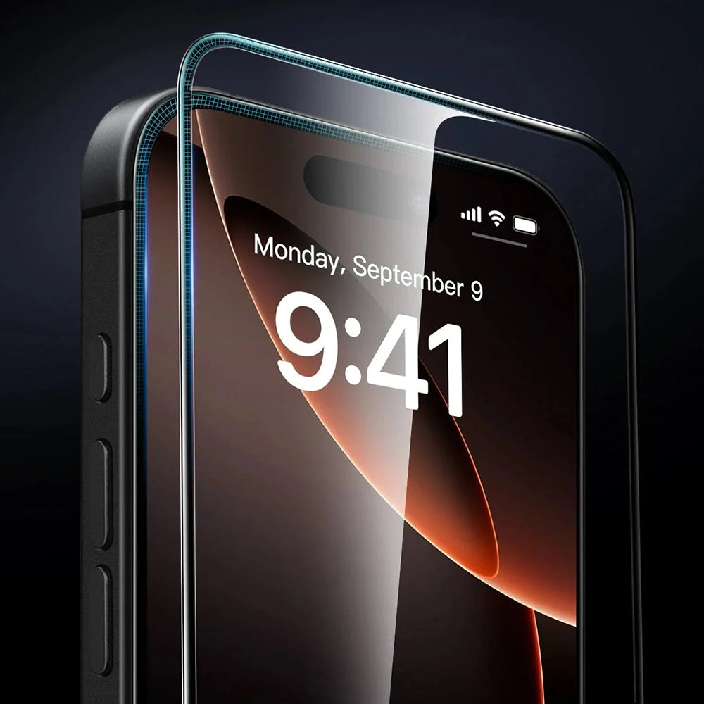 Schutzfolie ESR Armorite UltraFit für Apple iPhone 17 / 16 Pro, gehärtetes Glas, Full Glue, Set 3 Stück, Schwarz