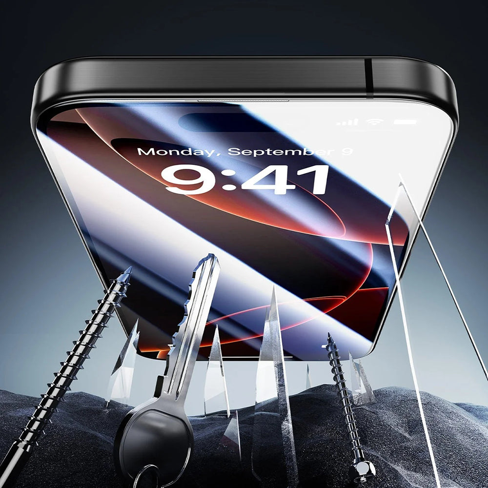 Schutzfolie ESR Armorite UltraFit für Apple iPhone 17 / 16 Pro, gehärtetes Glas, Full Glue, Set 3 Stück, Schwarz