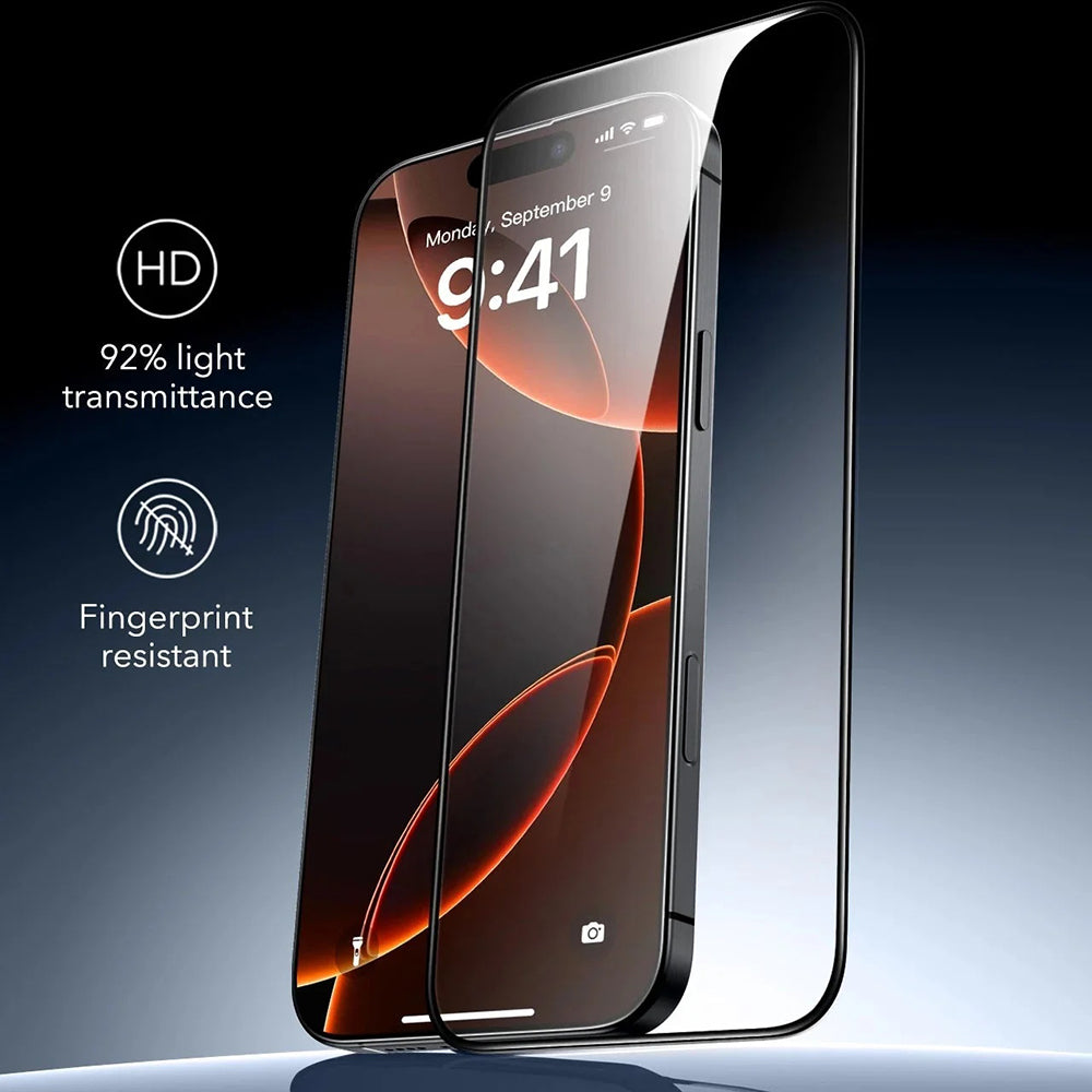 Schutzfolie ESR Armorite UltraFit für Apple iPhone 17 / 16 Pro, gehärtetes Glas, Full Glue, Set 3 Stück, Schwarz