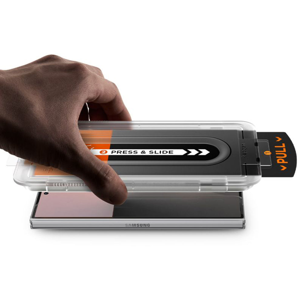 Außenschutzfolie Privacy Spigen GlastR EZ FIT Pro HD für Samsung Galaxy Z Fold8 Ultra F976, Gehärtetes Glas, Vollflächig verklebt