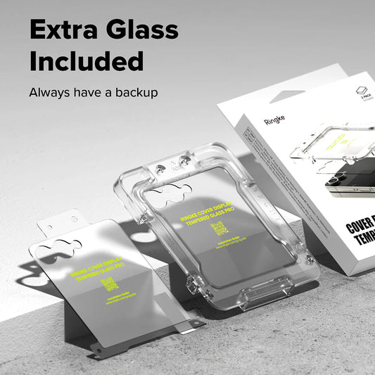 Außendisplay-Schutzfolie Ringke Cover Display für Samsung Galaxy Z Flip7 F766, gehärtetes Glas, Vollkleber, 2er-Set