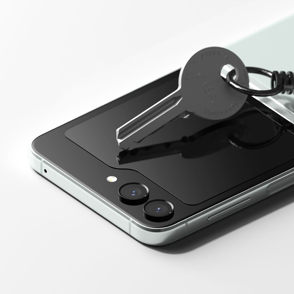 Schutzfolie Außenbildschirm Ringke für Samsung Galaxy Z Flip5 F731, Gehärtetes Glas, Vollkleber, Set mit 2 Stück