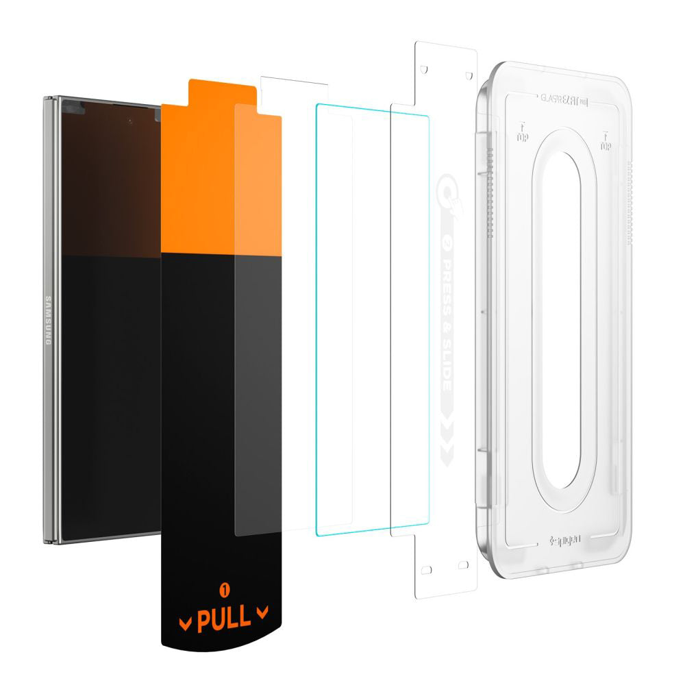 Schutzfolie Außenbildschirm Spigen GlastR EZ FIT Pro HD für Samsung Galaxy Z Fold7 F966, Gehärtetes Glas, Vollkleber AGL09580
