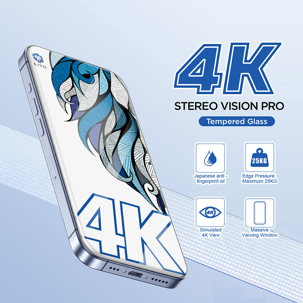 Schutzfolie Lito D+ Max 4K für Apple iPhone 17 Pro Max, Gehärtetes Glas, Vollverklebung, Schwarz