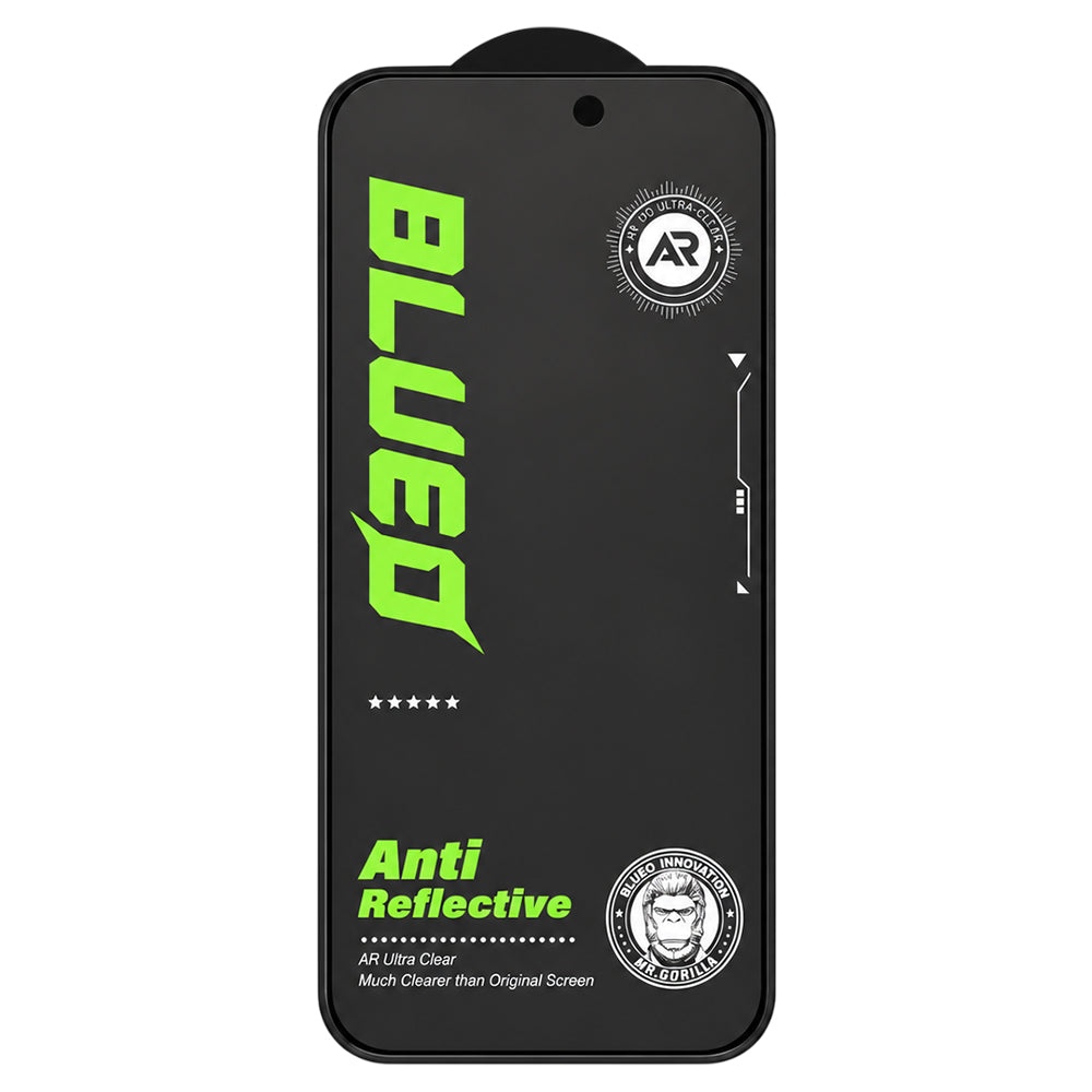 Blueo Matte Anti-Reflective HD Displayschutzfolie für Apple iPhone 18 Pro Max, gehärtetes Glas, Full Glue, Schwarz