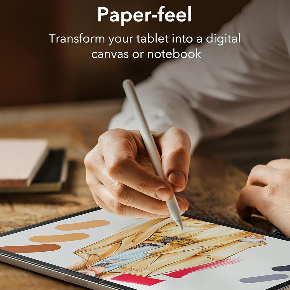 Mattes ESR Paper Feel Displayschutzfolie für Apple iPad Air 13 (2026) / Air 13 (2025) / Air 13 (2024), Kunststoff, Vollflächig Klebend, 2 Stück Set