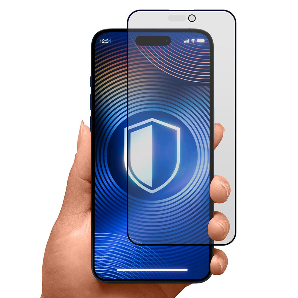 Schutzfolie Matte Privacy 3MK HardGlass Max für Apple iPhone 17 Pro, Gehärtetes Glas, Vollverklebung