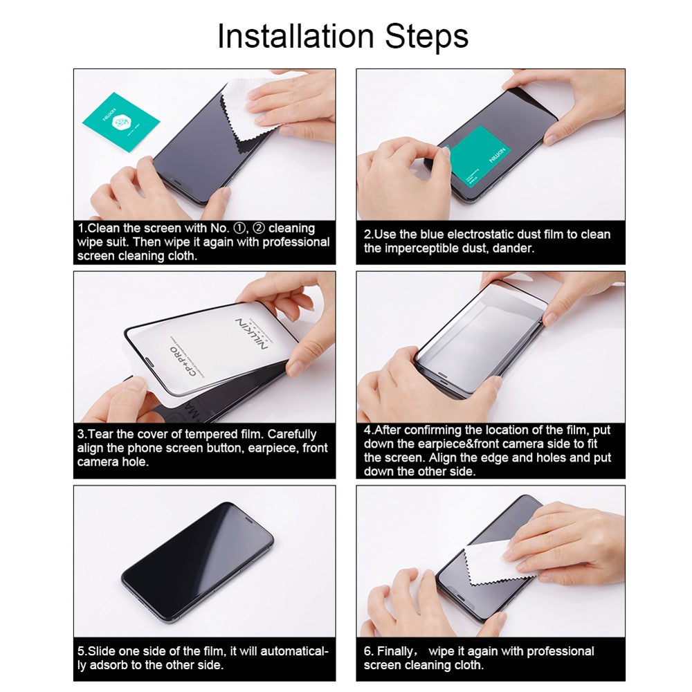 Nillkin CP+ Pro Displayschutzfolie für Xiaomi 17T, gehärtetes Glas, Vollkleber, Schwarz