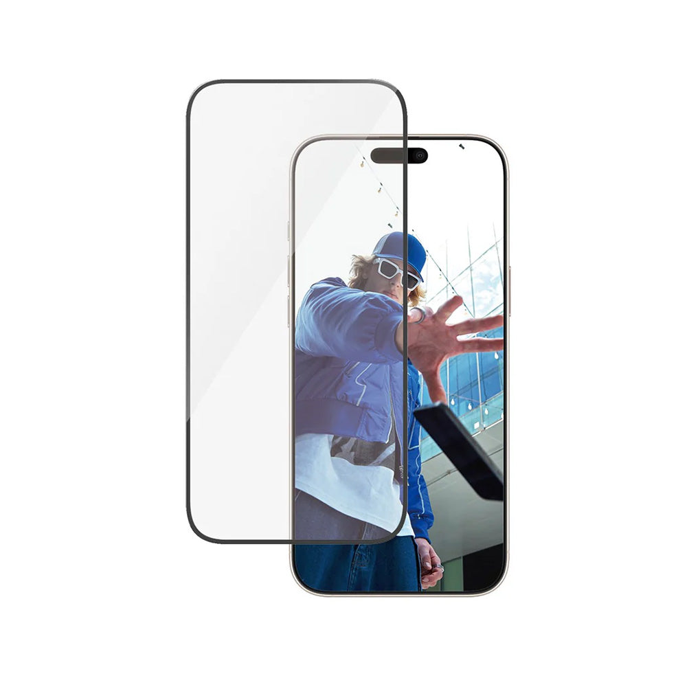 PanzerGlass Ultra-Wide Fit Screen Protector for Apple iPhone 16 Pro Max, Tempered Glass, Full Glue, Black