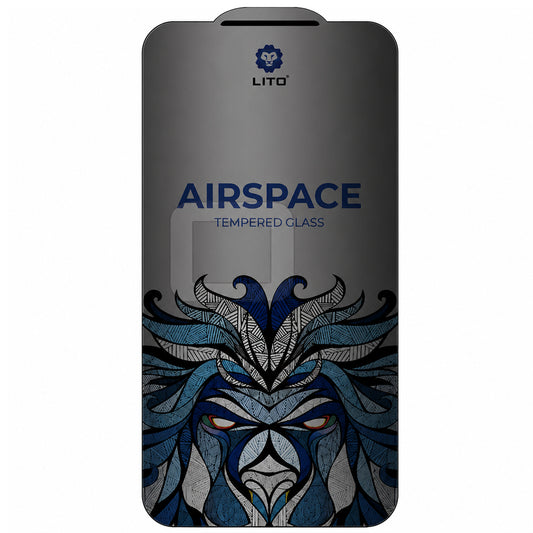 Privacy-Schutzfolie Lito Airspace Border für Apple iPhone 18 Pro Max, gehärtetes Glas, Full Glue