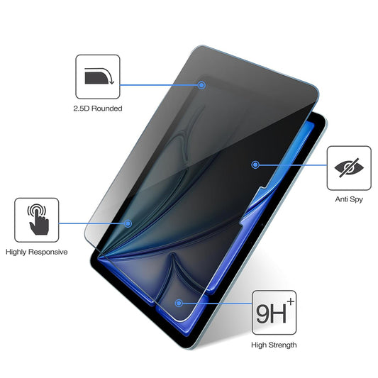Privacy-Schutzfolie Techsuit ArmorGlass CrystalHD für Samsung Galaxy Tab S10 Lite, gehärtetes Glas, Vollkleber, 2er-Set