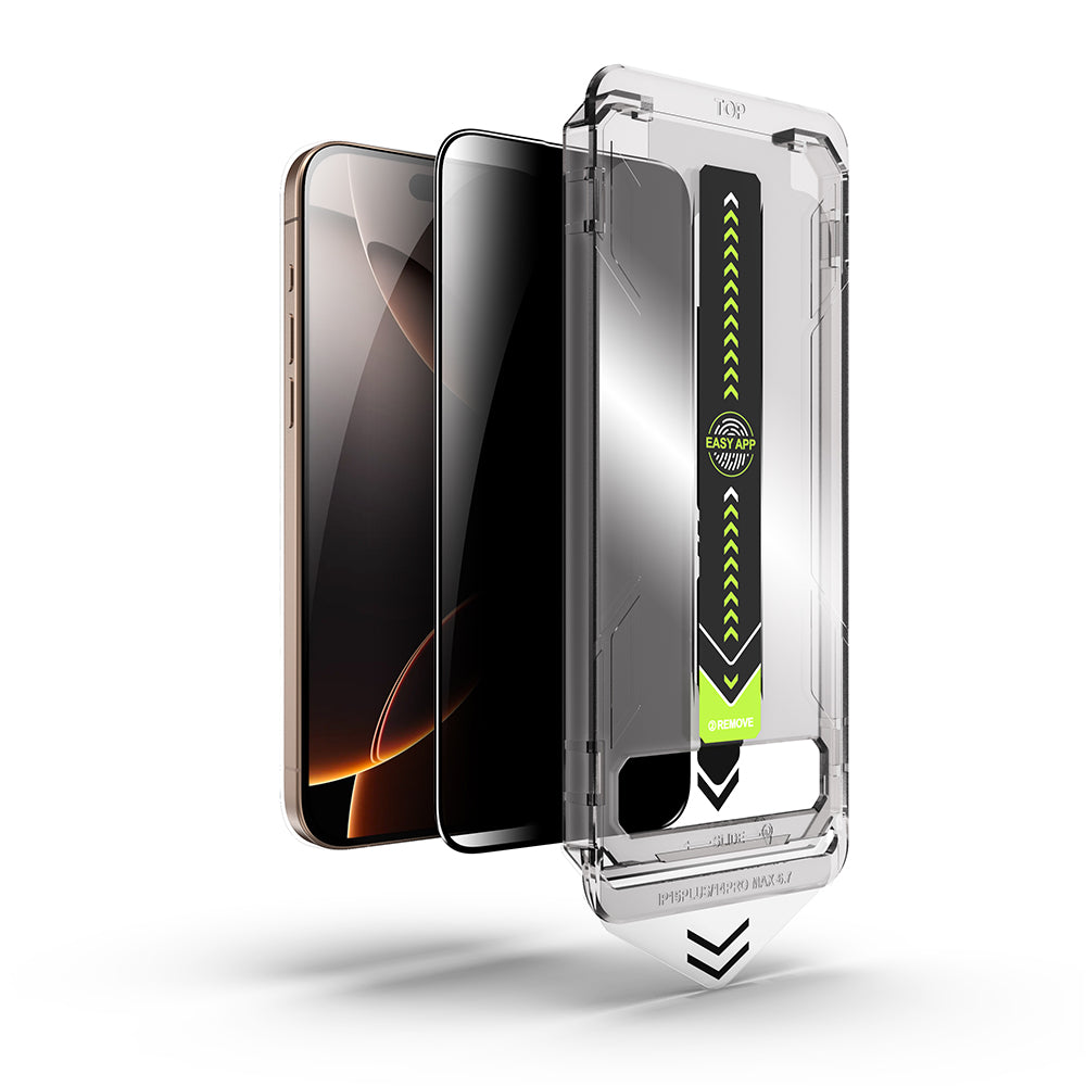 Privacy Screen Protector Techsuit TitanGlass for Apple iPhone 18 Pro, Tempered Glass, Full Glue