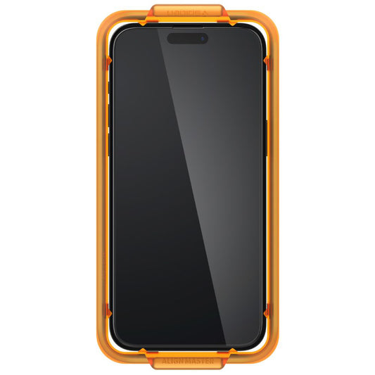 Spigen GlastR Align Master Screen Protector for Apple iPhone 15 Plus, Tempered Glass, Full Glue, Set of 2 pieces, Black AGL06886