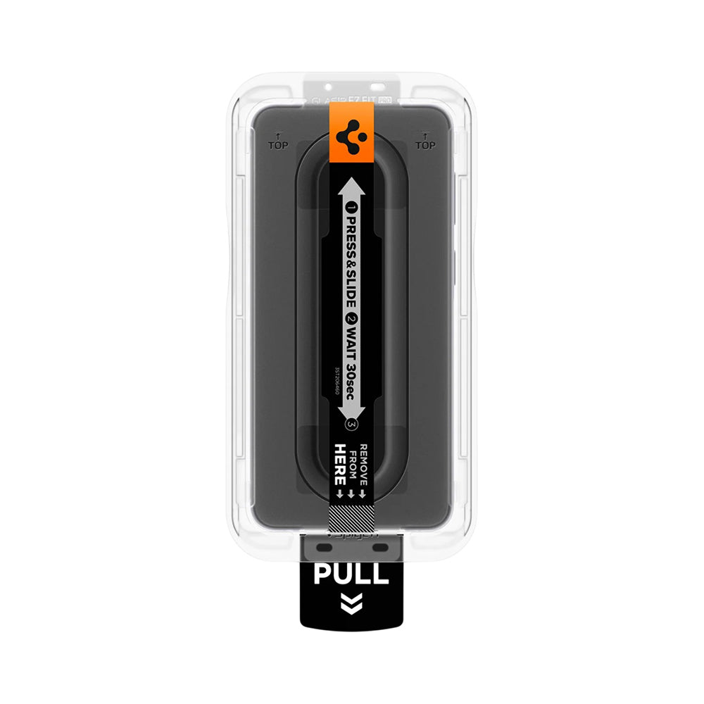 Schutzfolie Spigen GlastR EZ FIT Pro HD für Samsung Galaxy A57 5G, gehärtetes Glas, Vollkleber, Set mit 2 Stück AGL11397