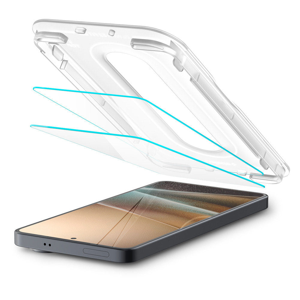 Schutzfolie Spigen GlastR EZ FIT Pro HD (Anti-Reflexion) für Samsung Galaxy S26 Plus S947, gehärtetes Glas, Vollkleber, Set mit 2 Stück