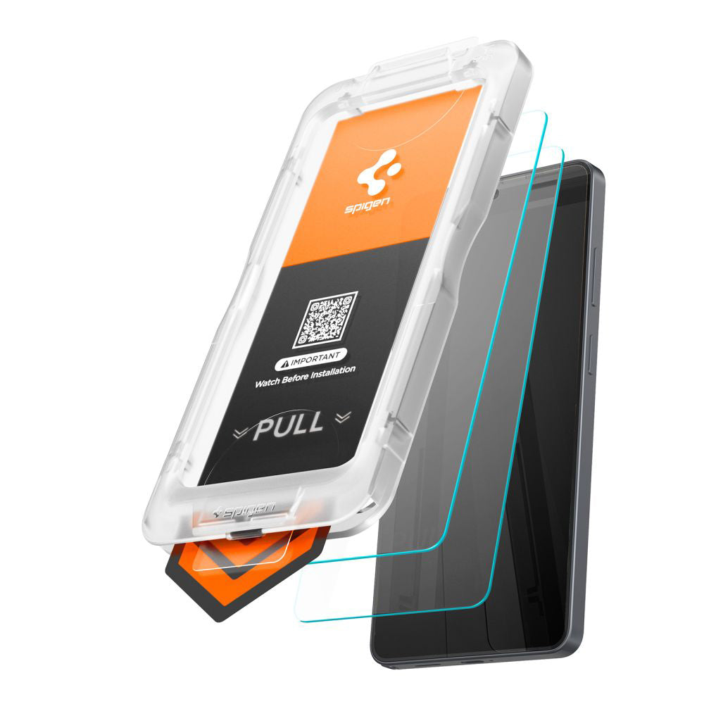 Displayschutzfolie Spigen GlastR EZ FIT Pro HD für Samsung Galaxy S26 Ultra S948, gehärtetes Glas, Vollverklebung, Set mit 2 Stück AGL11072