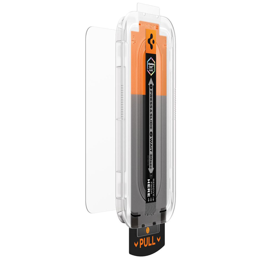 Schutzfolie Spigen GlastR EZ FIT Pro für Apple iPhone 17 Pro Max / 16 Pro Max, gehärtetes Glas, Vollkleber