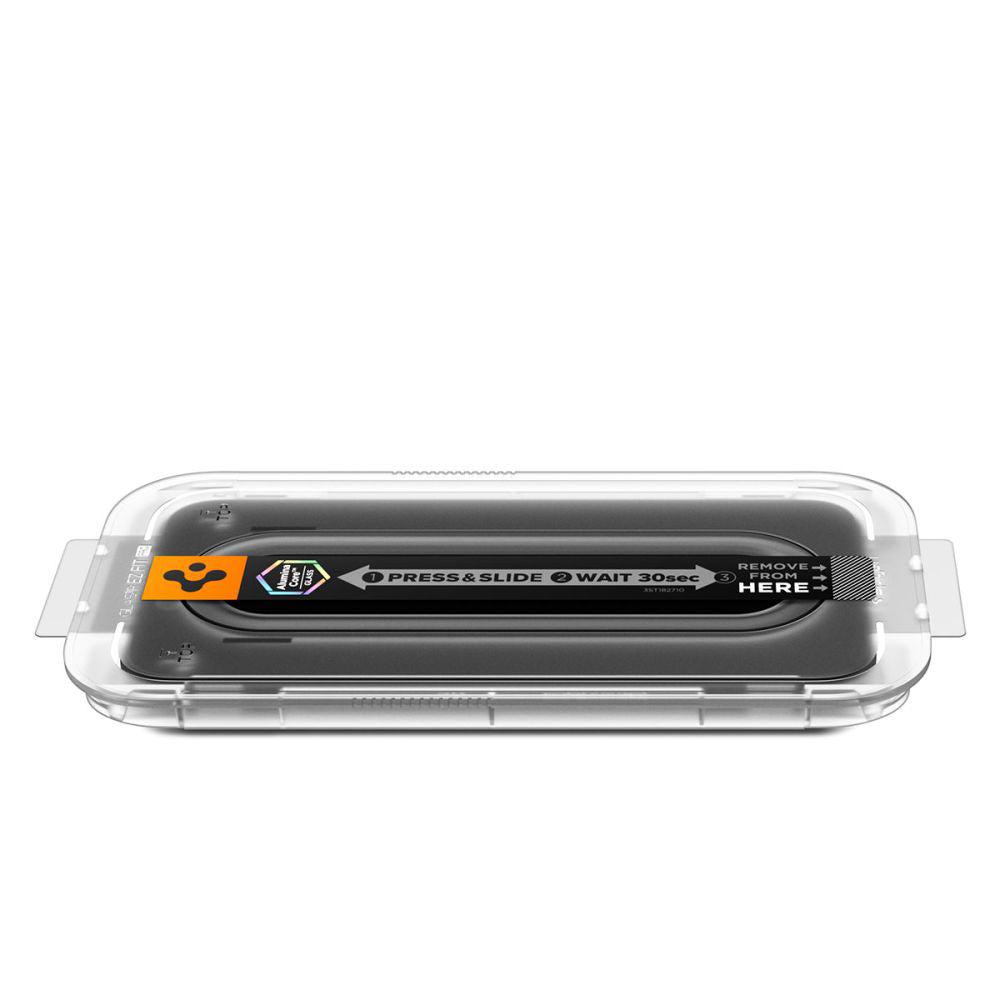 Schutzfolie Spigen GlastR EZ FIT Pro für Apple iPhone 17 Pro Max / 16 Pro Max, gehärtetes Glas, Vollkleber