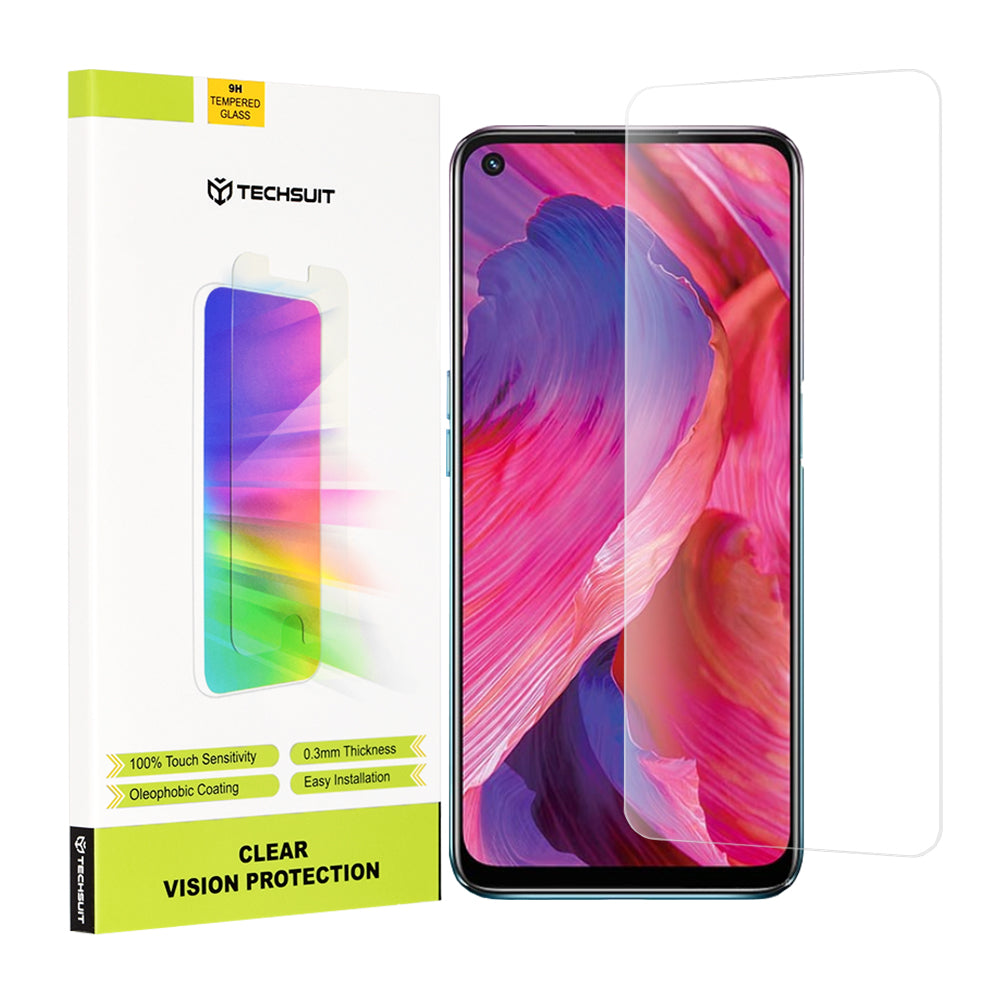 Schutzfolie Techsuit Clear Vision für OnePlus Nord N200 5G / A74 5G / A54 5G, Gehärtetes Glas, Vollverklebung