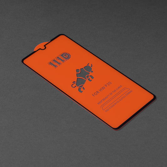 Techsuit Displayschutzfolie für Huawei P30, gehärtetes Glas, Full Glue, 111D, Schwarz