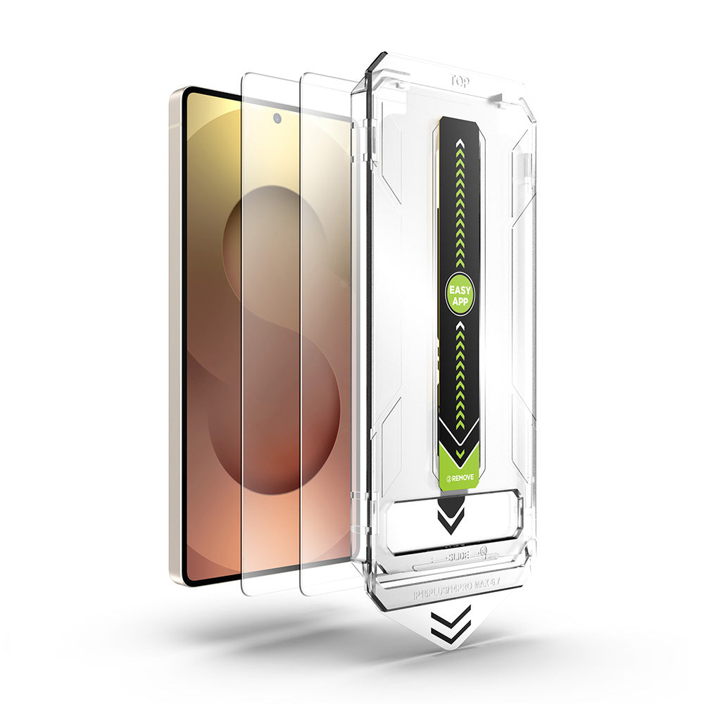 Techsuit TitanGlass CrystalHD Displayschutzfolie für Samsung Galaxy A56 A566 / S24 FE S721, gehärtetes Glas, Full Glue, 2er Set