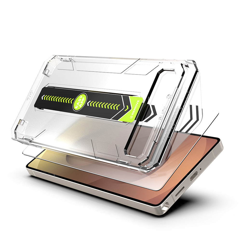 Techsuit TitanGlass CrystalHD Displayschutzfolie für Samsung Galaxy A56 A566 / S24 FE S721, gehärtetes Glas, Full Glue, 2er Set