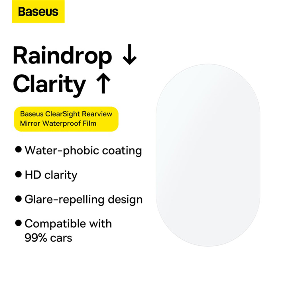 Baseus ClearSight Anti-Regen Spiegelfolie, 136mm x 96mm, Kunststoff, Set 2 Stück C11853200201-00