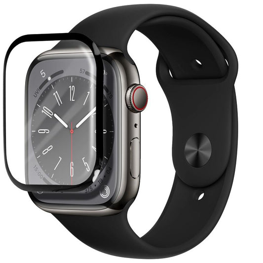 Bestsuit Schutzhülle für Apple Watch SE 44mm Serie, flexibles Glas, schwarz