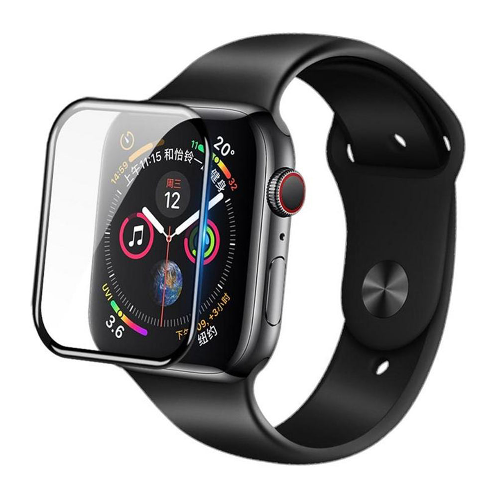 Blueo High Molecule Protective Film for Apple Watch 10 46mm Series, Tempered Glass, Black