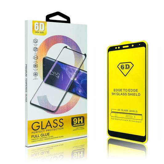OEM Displayschutzfolie für Huawei P30 lite New Edition / P30 lite, Glas abgeschirmt, Vollverklebung, 6D, Schwarz