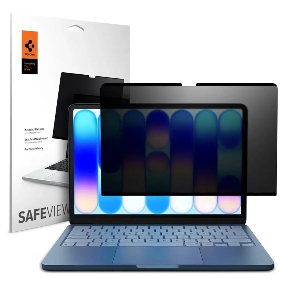 Spigen Safe View Magnetic Privacy Screen Protector for Apple MacBook Neo 13inch, Plastic AFL11670