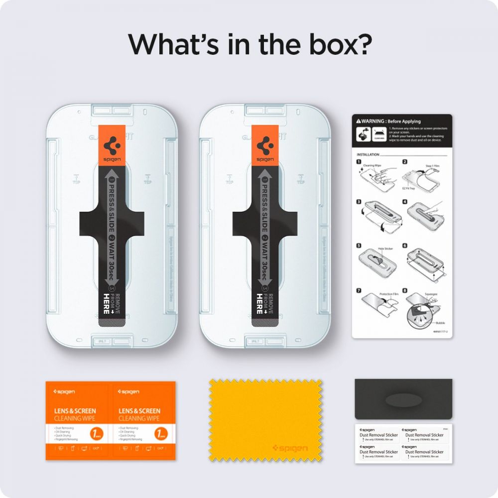 Spigen GlastR EZ FIT Privacy Screen Protector for Apple iPhone 14 Plus / 13 Pro Max, Tempered Glass, Full Glue, Set of 2 Pieces