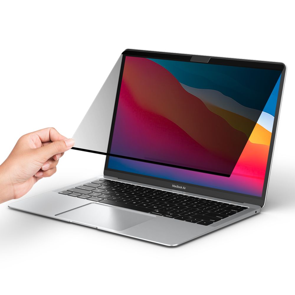Spigen Safe View Magnetic Datenschutzfolie für Apple MacBook Air M3 13 Zoll (2024) / (2022), Kunststoff AFL06253