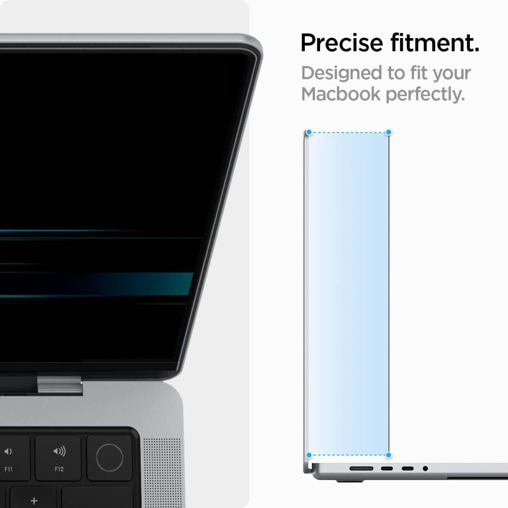 Bildschirmschutzfolie Privacy Spigen Safe View Magnetic für Apple MacBook Pro 14inch (2022) / (2024) / (2023) / (2021), Kunststoff AFL06158