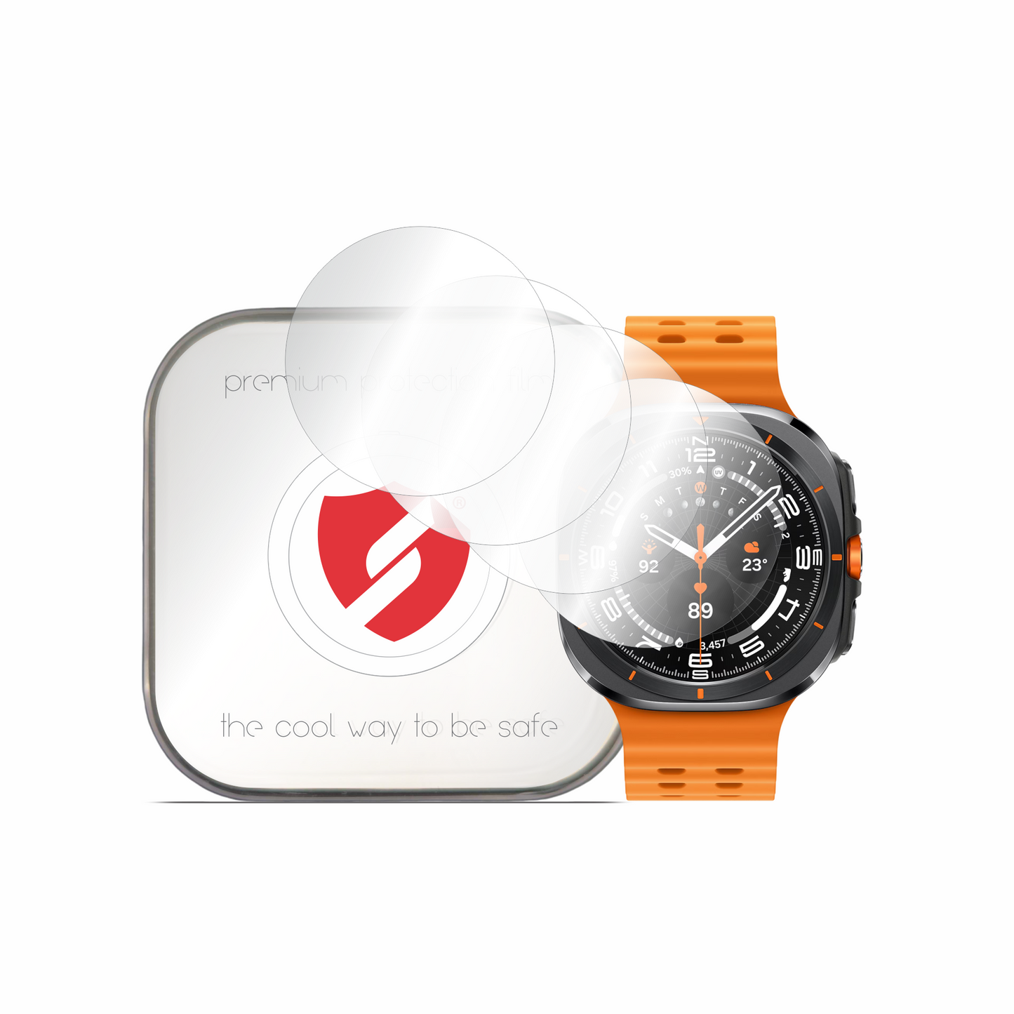 Smart Protection Premium Classic Screen Protector Film for Samsung Galaxy Watch Ultra, Set of 4 pieces, Plastic