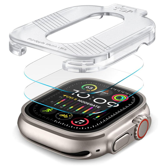 Tech-Protect Supreme Schutzfolienset für Apple Watch Ultra Series, Set 2 Stück, Glas geschützt